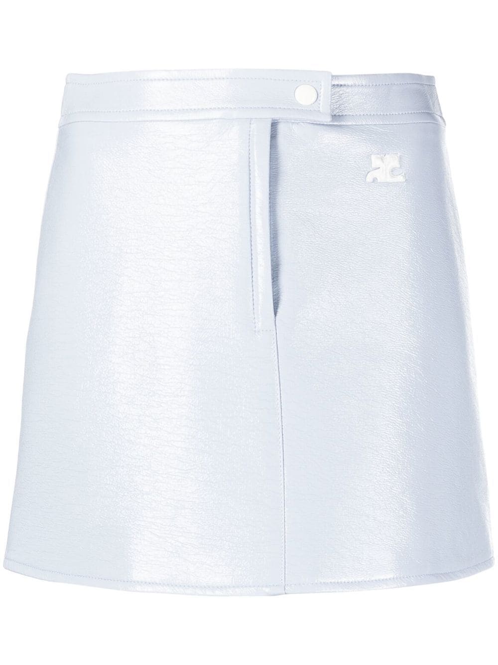 Courrèges logo patch miniskirt - Purple von Courrèges