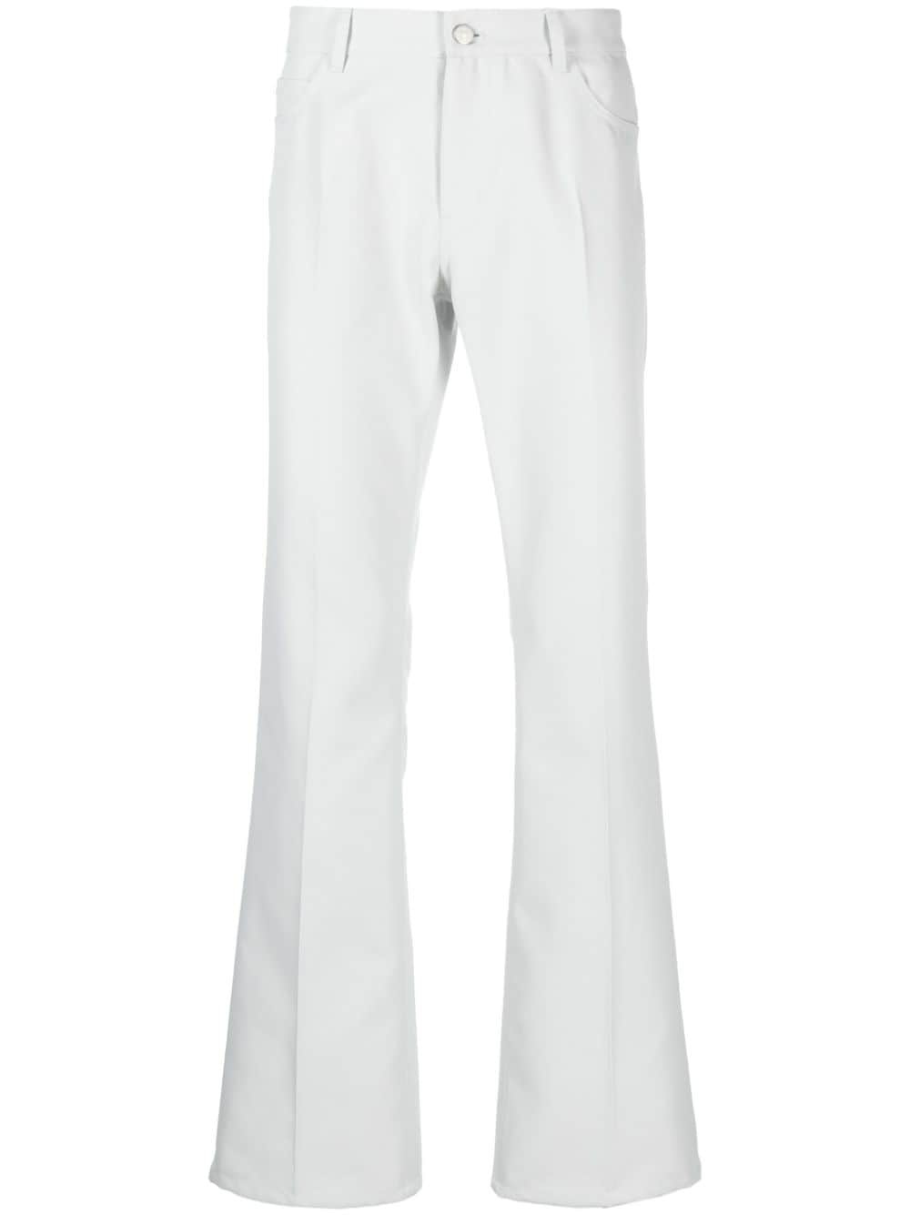 Courrèges logo-patch straight-leg trousers - Grey von Courrèges