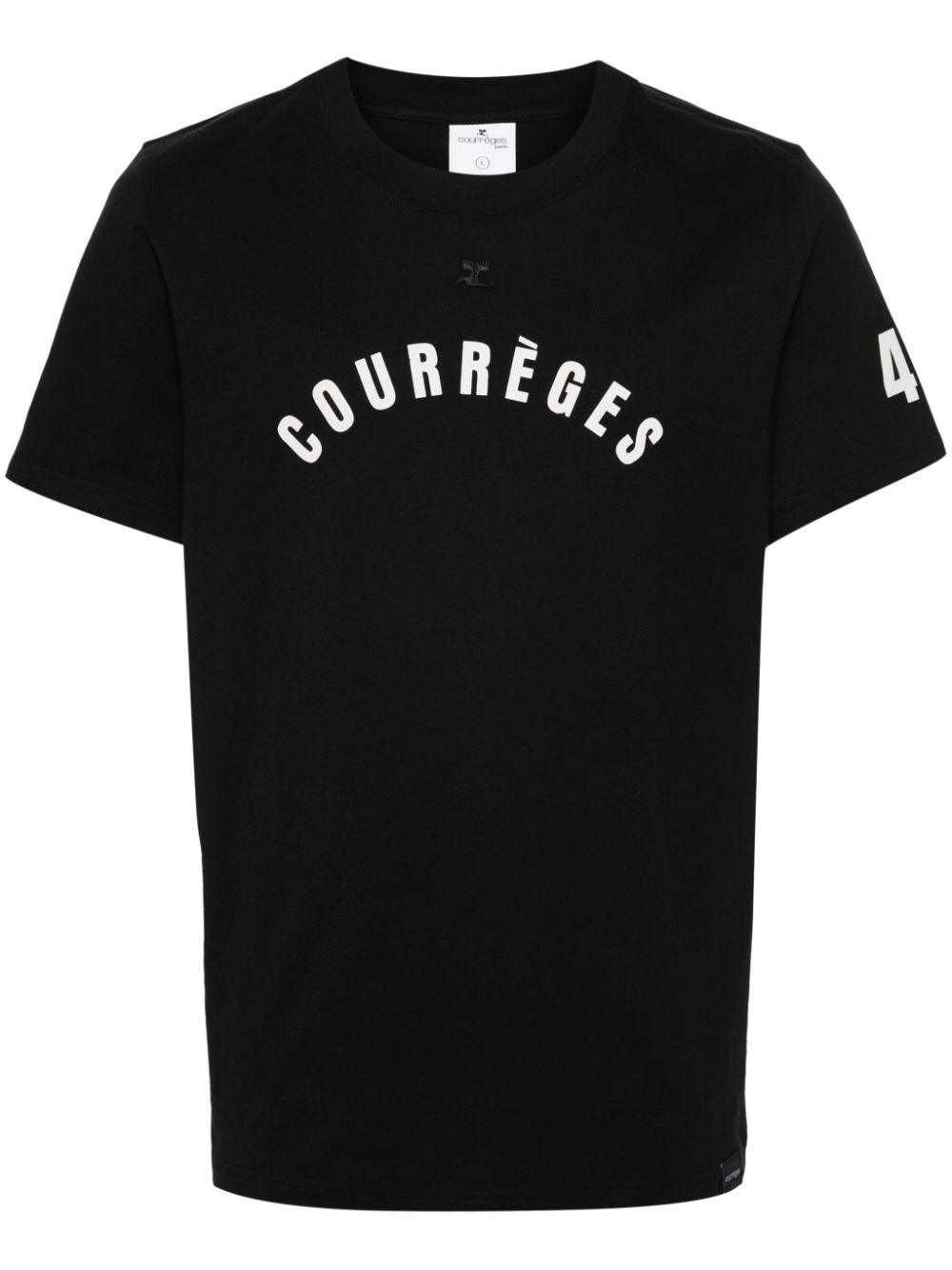 Courrèges logo-print cotton T-shirt - Black von Courrèges