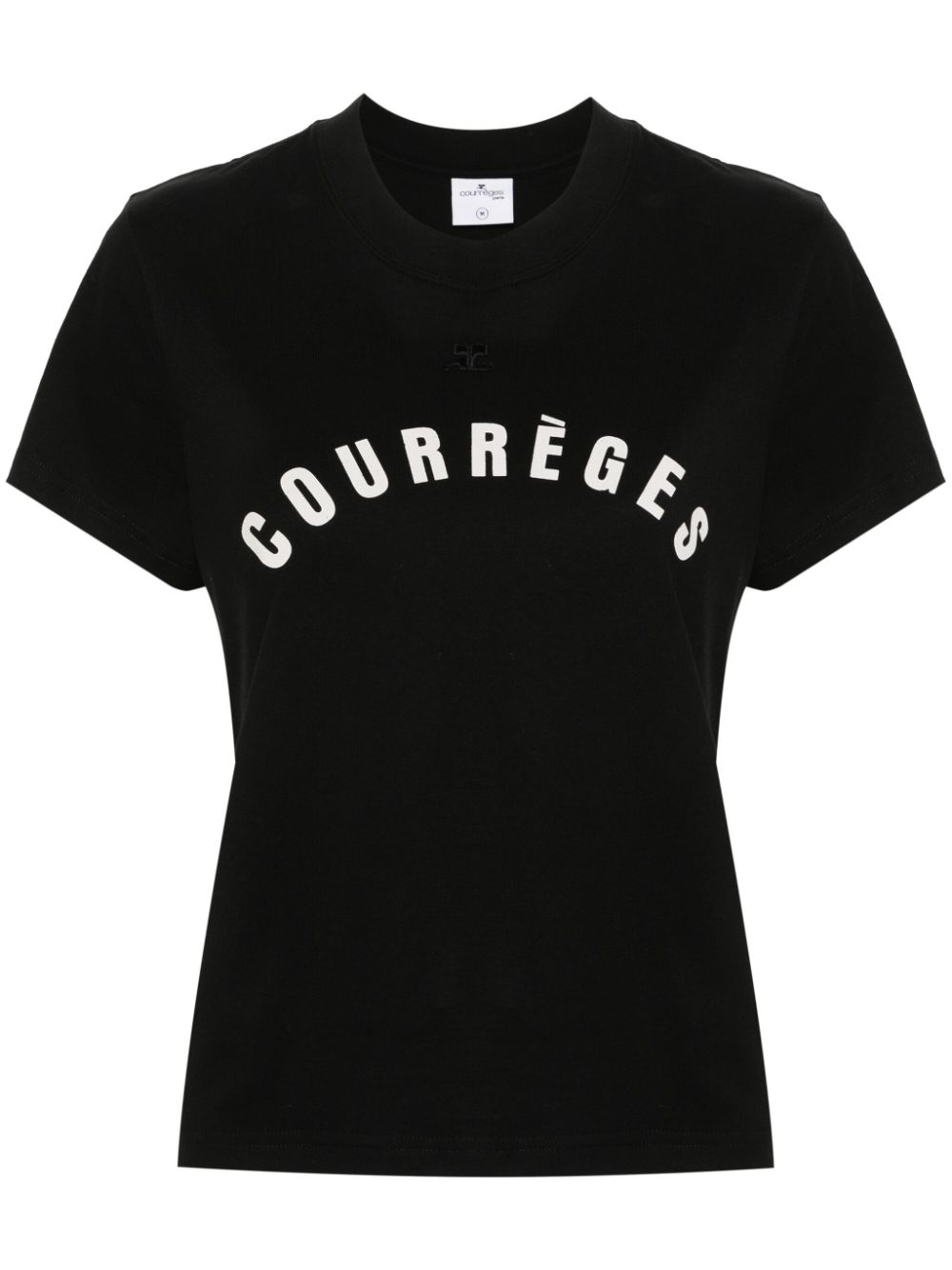 Courrèges logo-print cotton T-shirt - Black von Courrèges