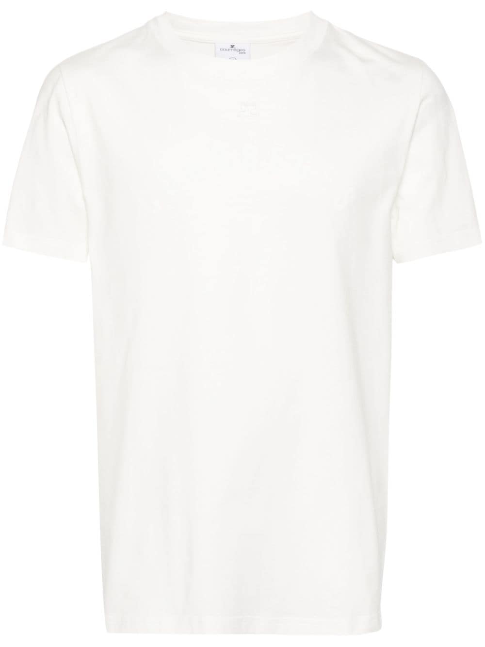 Courrèges logo-print cotton T-shirt - White von Courrèges