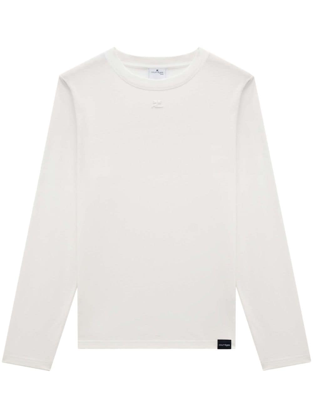 Courrèges long-sleeve cotton T-shirt - White von Courrèges