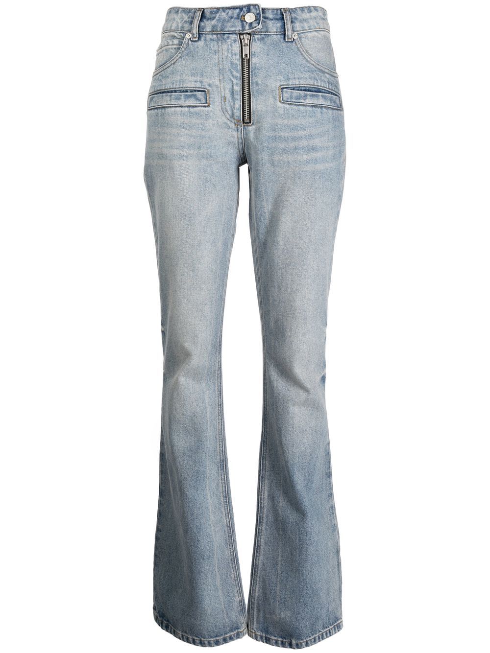 Courrèges mid-rise slight flare jeans - Blue von Courrèges