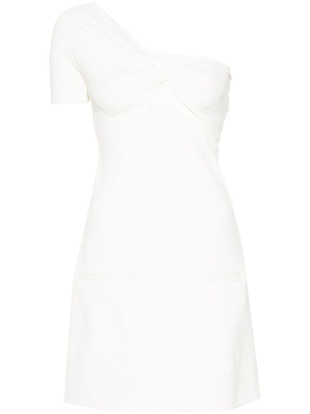 Courrèges one-shoulder twist crepe minidress - White von Courrèges