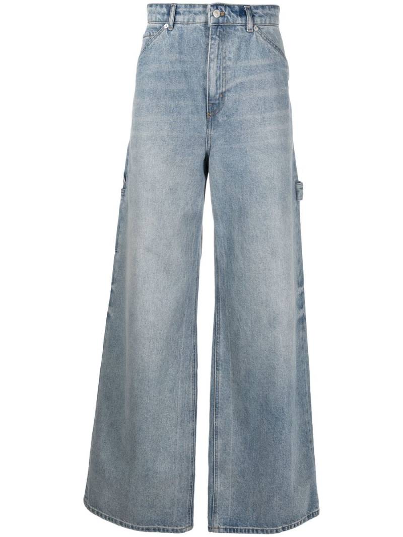 Courrèges patch pockets denim jeans - Blue von Courrèges