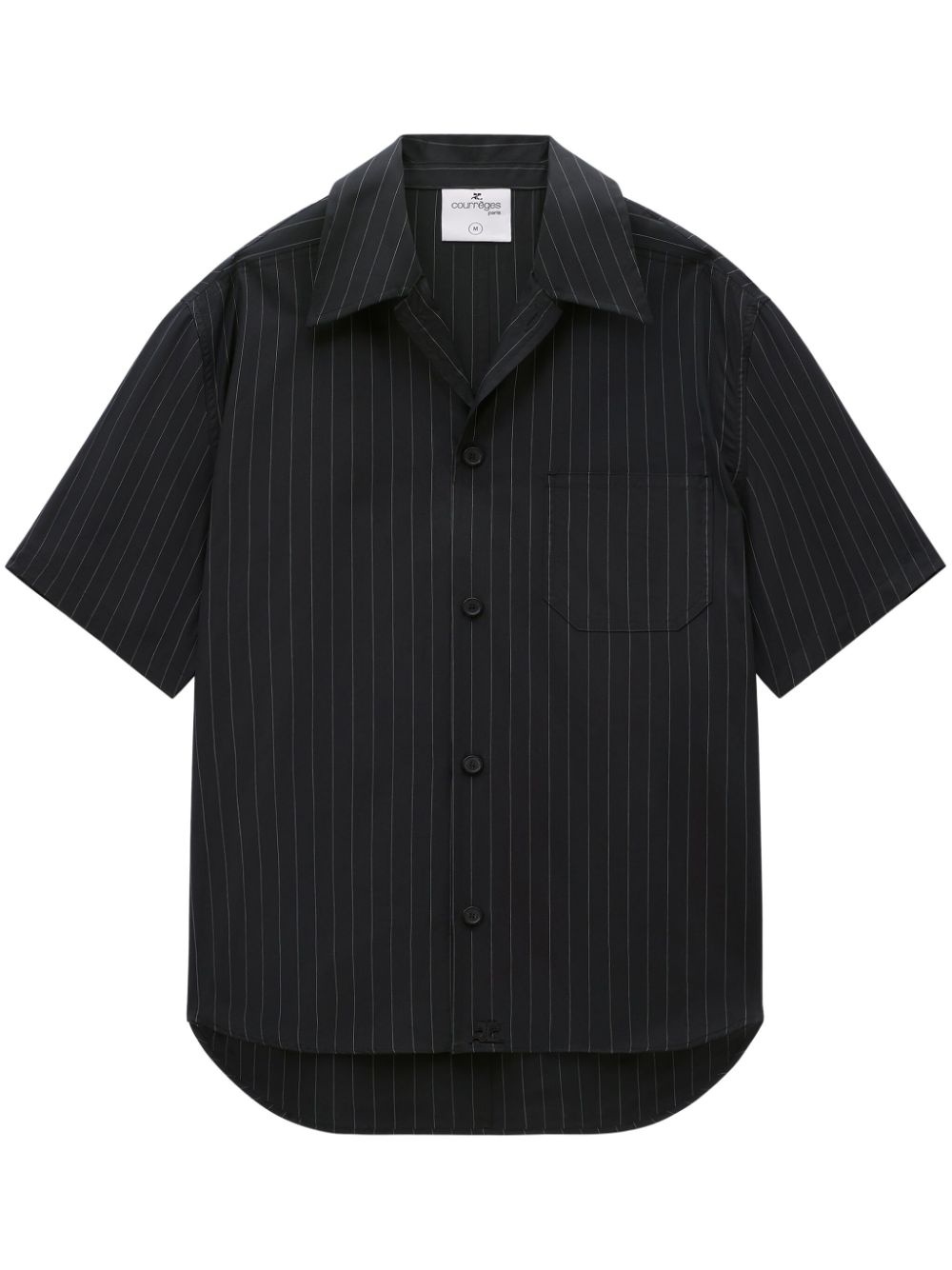 Courrèges pinstriped cotton shirt - Black von Courrèges