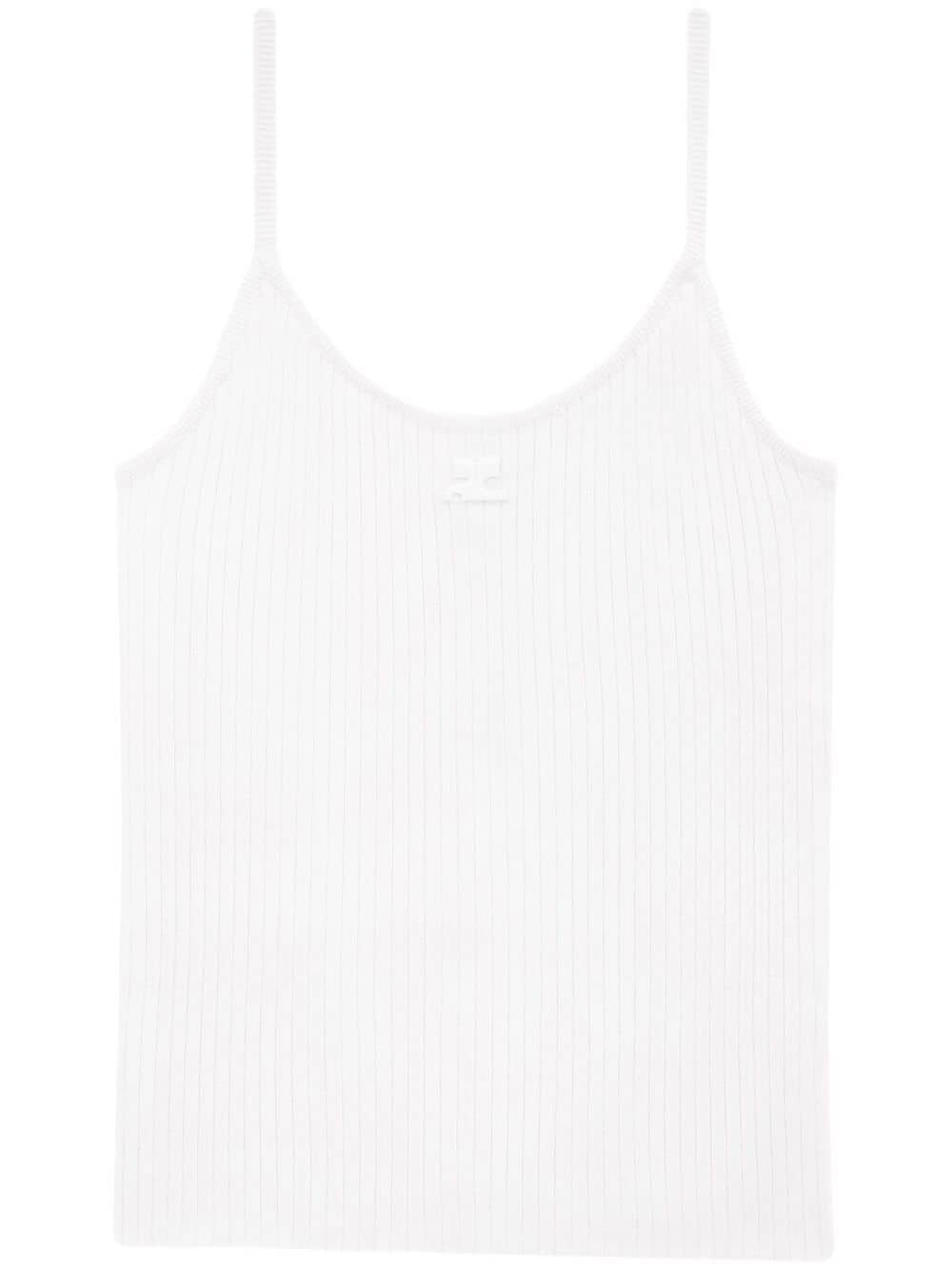 Courrèges ribbed-knit tank-top - Pink von Courrèges