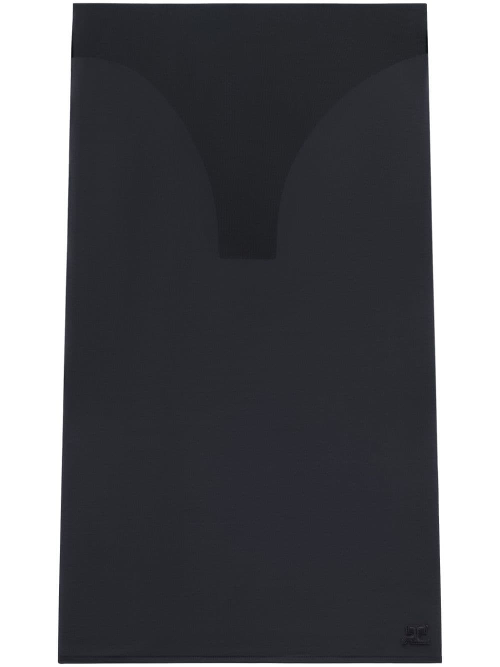 Courrèges sheer tube midi skirt - Black von Courrèges