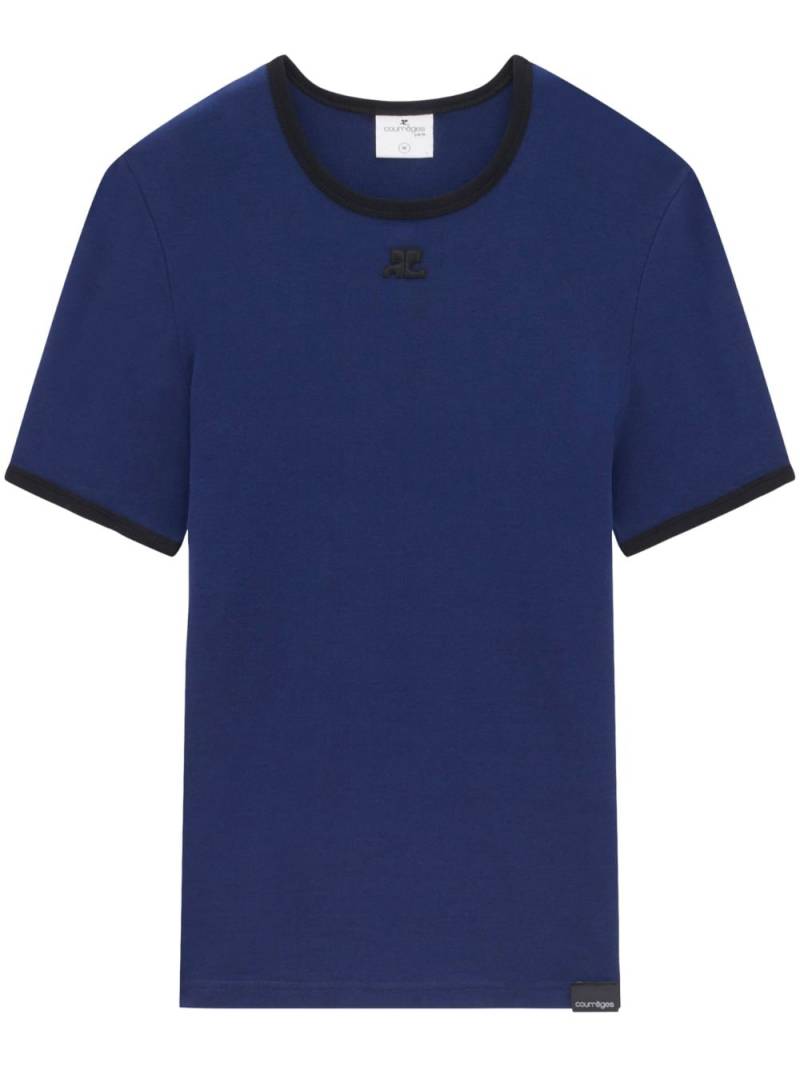 Courrèges short-sleeve cotton T-shirt - Blue von Courrèges