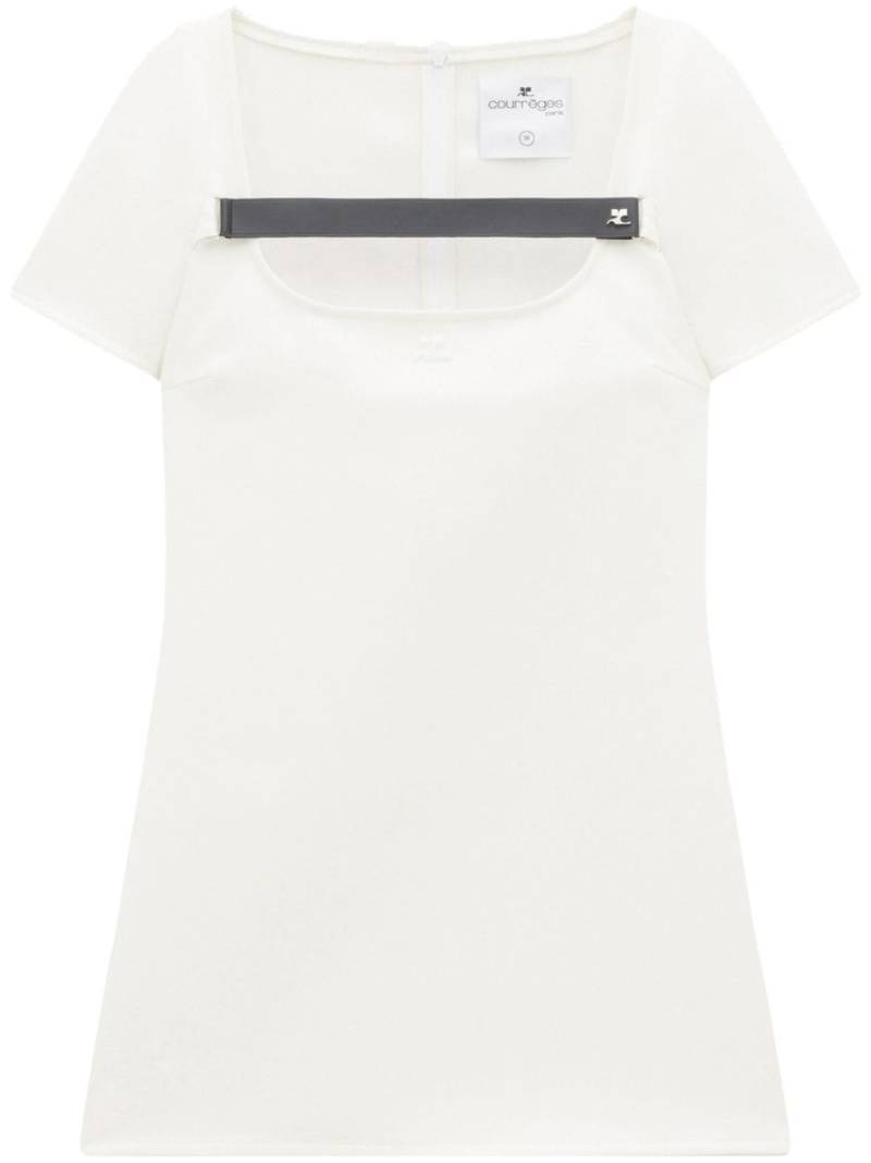 Courrèges short-sleeve dress - White von Courrèges