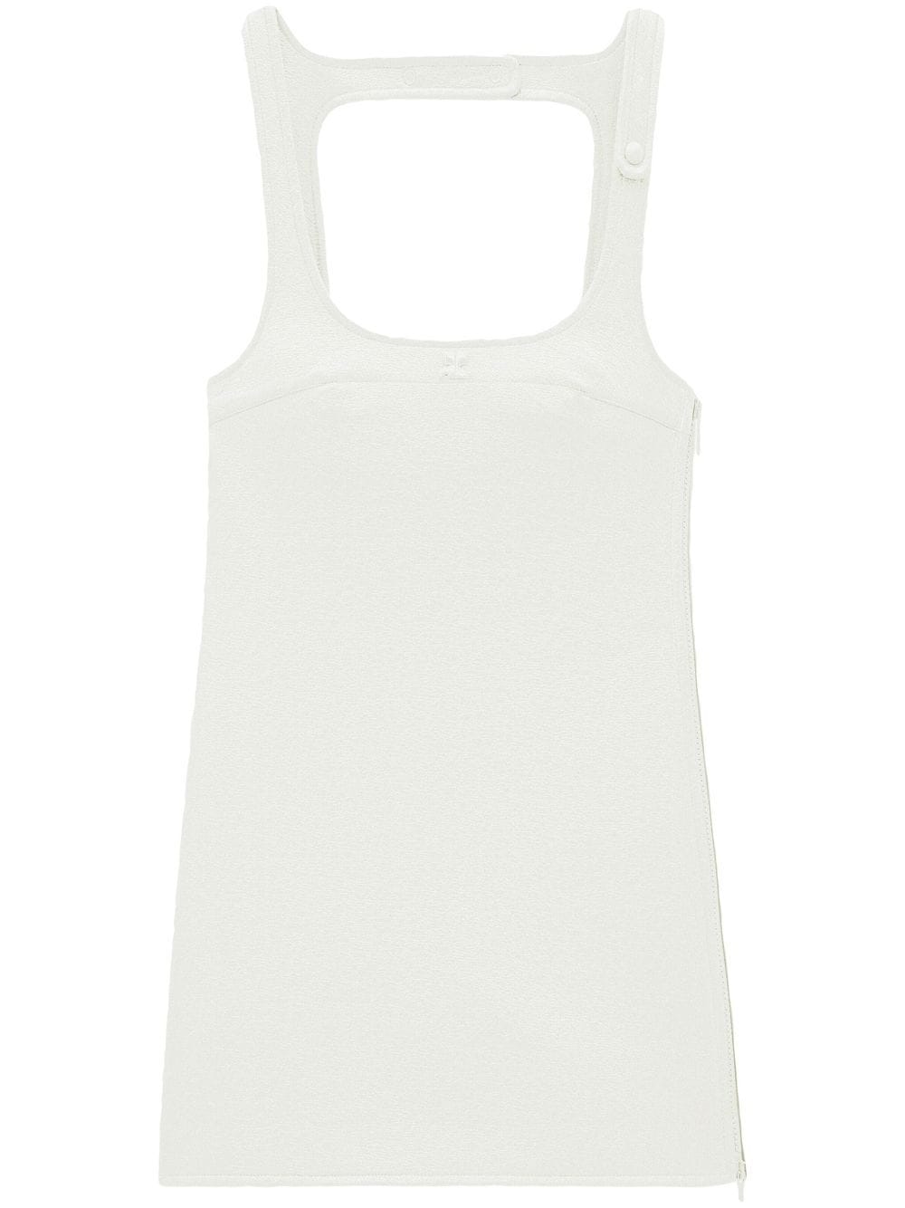 Courrèges square-neck mini dress - White von Courrèges