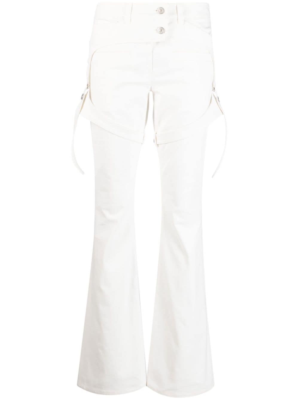 Courrèges straight-leg cotton trousers - White von Courrèges