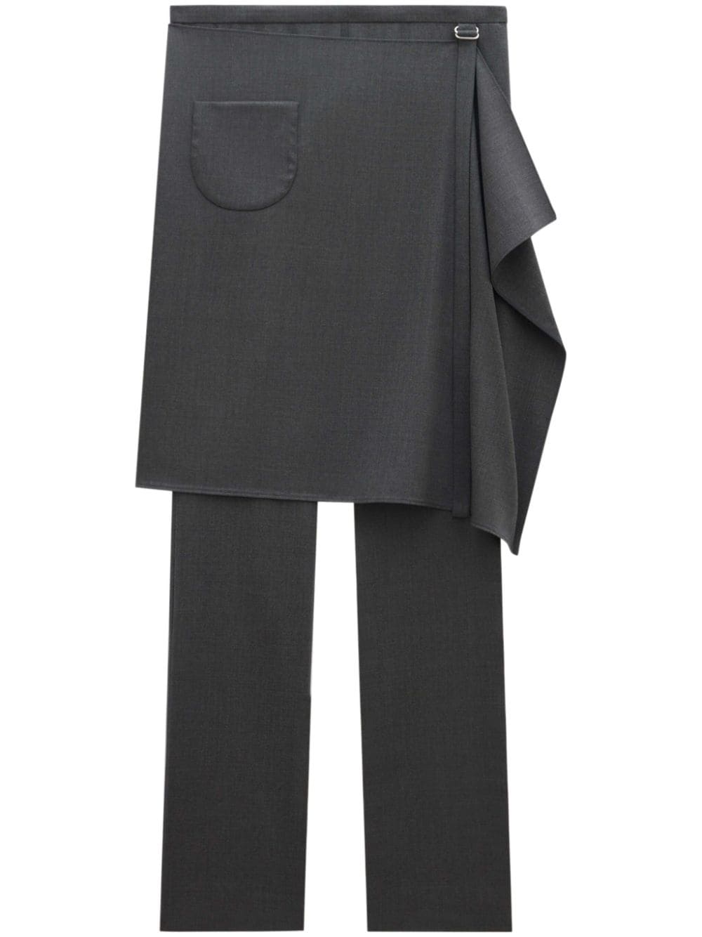 Courrèges tailored wool-blend overskirt trousers - Grey von Courrèges
