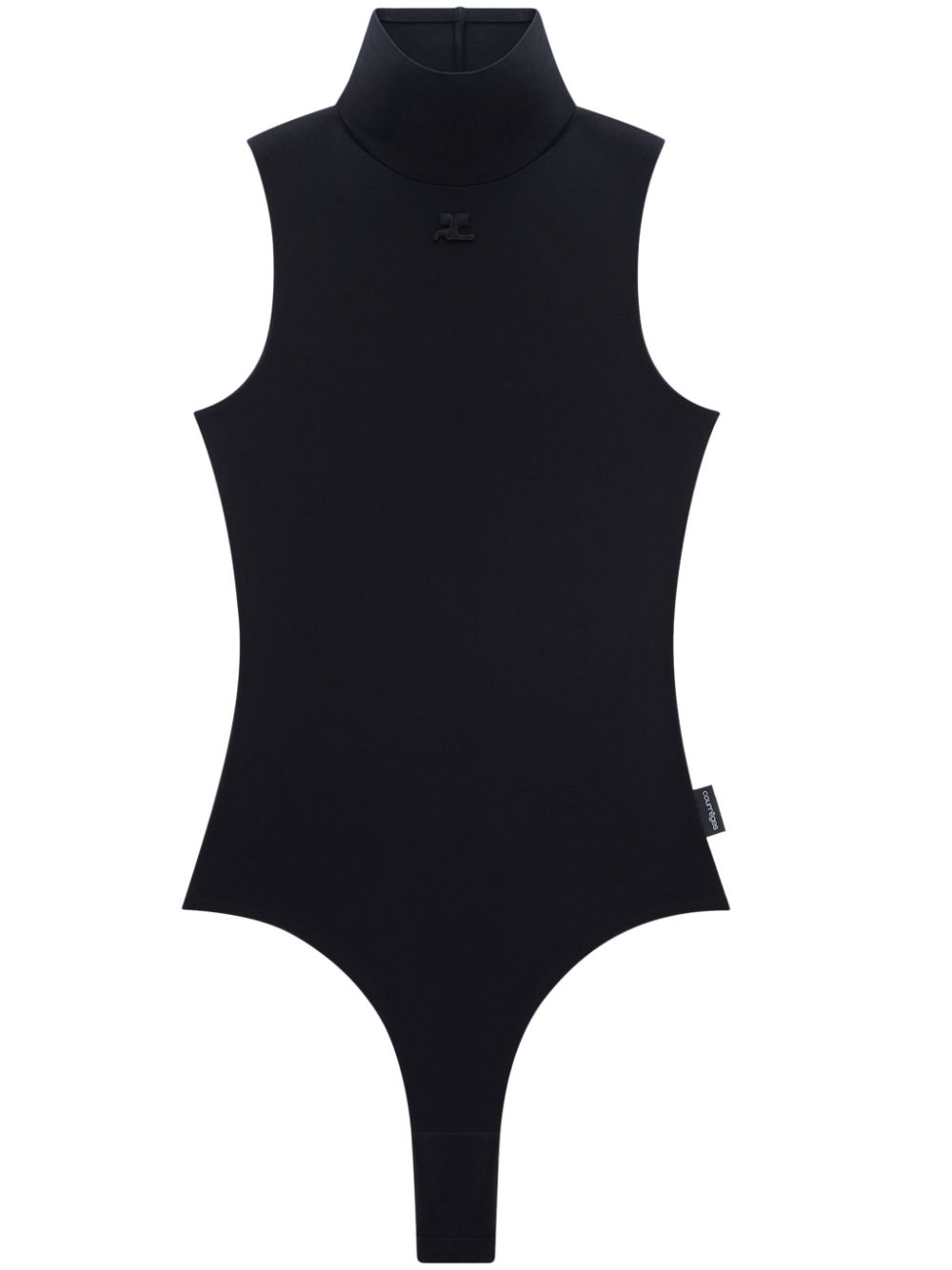Courrèges techno jersey high-neck bodysuit - Black von Courrèges