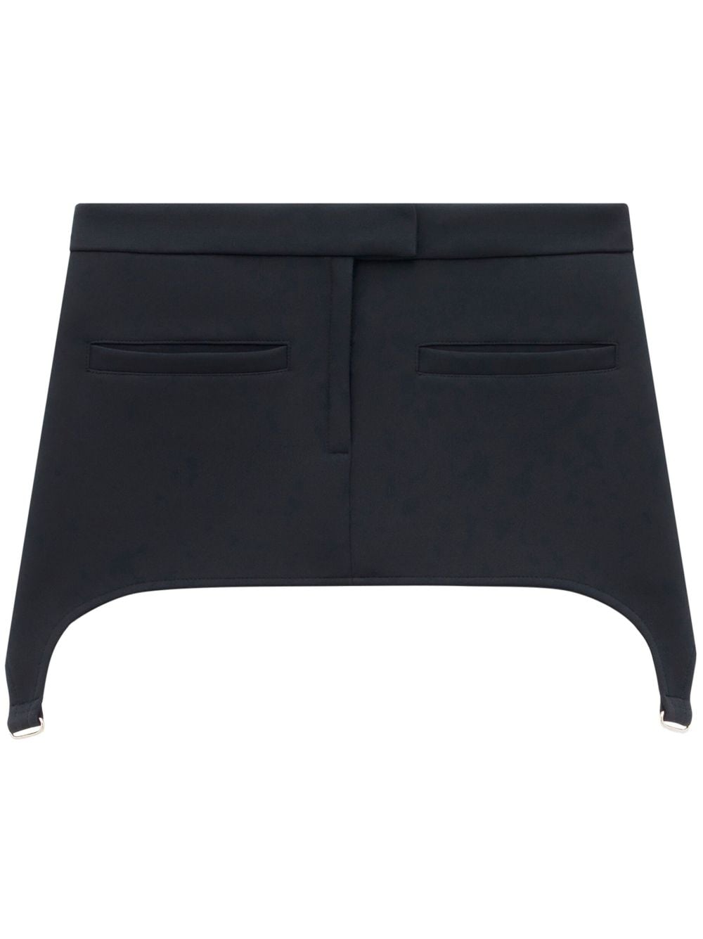 Courrèges twill suspenders mini skirt - Black von Courrèges