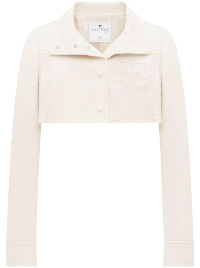 Courrèges vinyl iconic cropped jacket - White von Courrèges