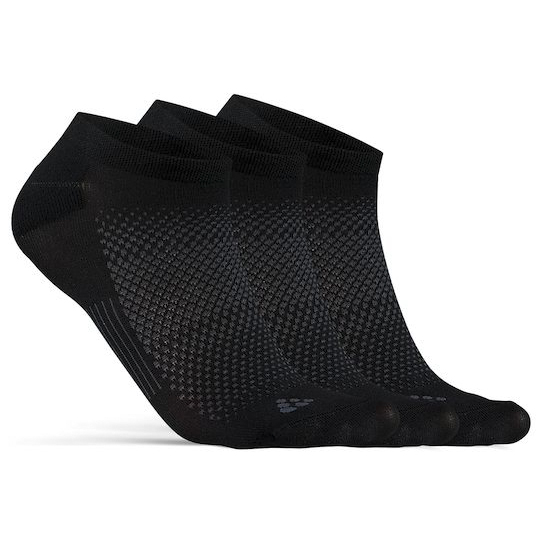 Craft - Core Dry Footies 3-Pack - Velosocken Gr 37-39;40-42;43-45;46-48 schwarz;weiß von Craft