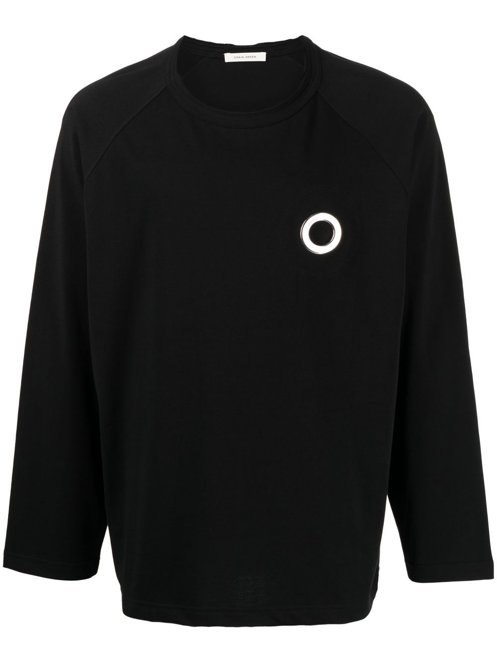 Craig Green appliqué-detail cotton sweatshirt - Black von Craig Green