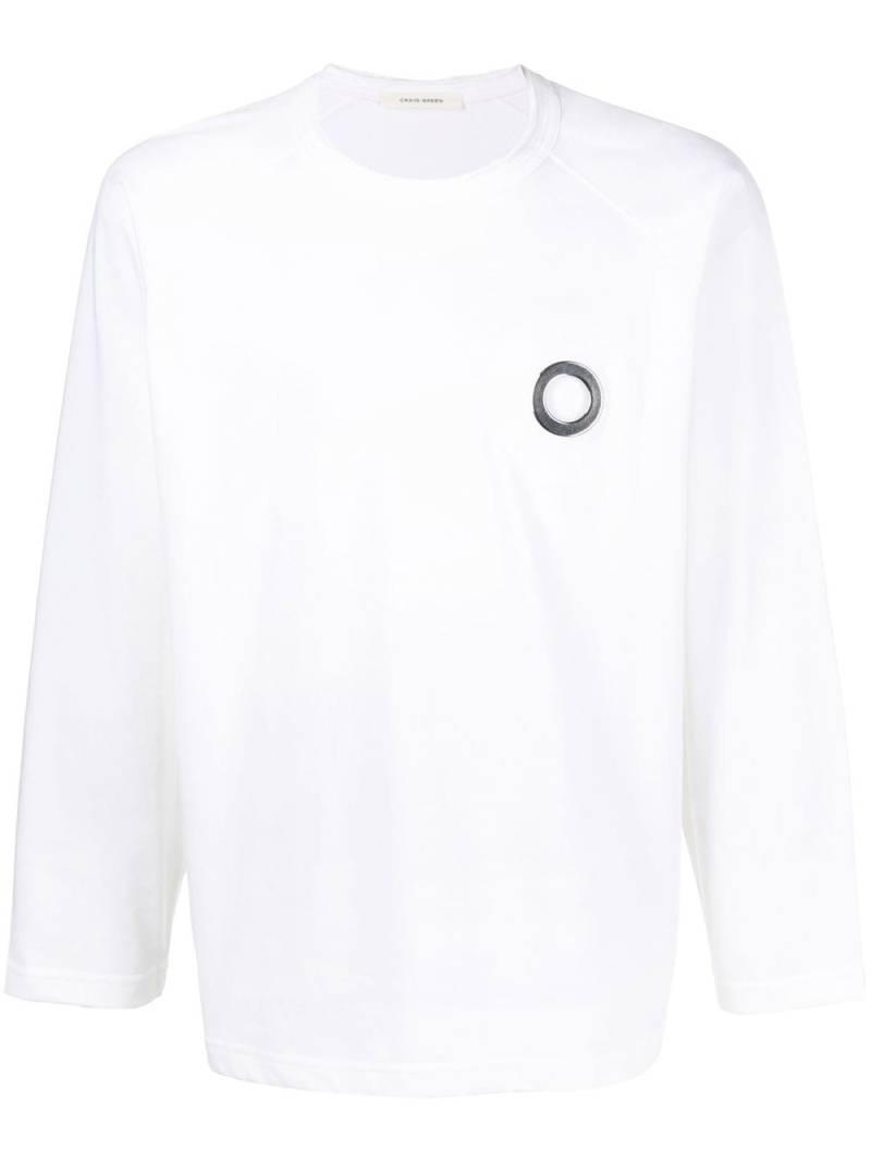 Craig Green eyelet-detail long-sleeved T-shirt - White von Craig Green