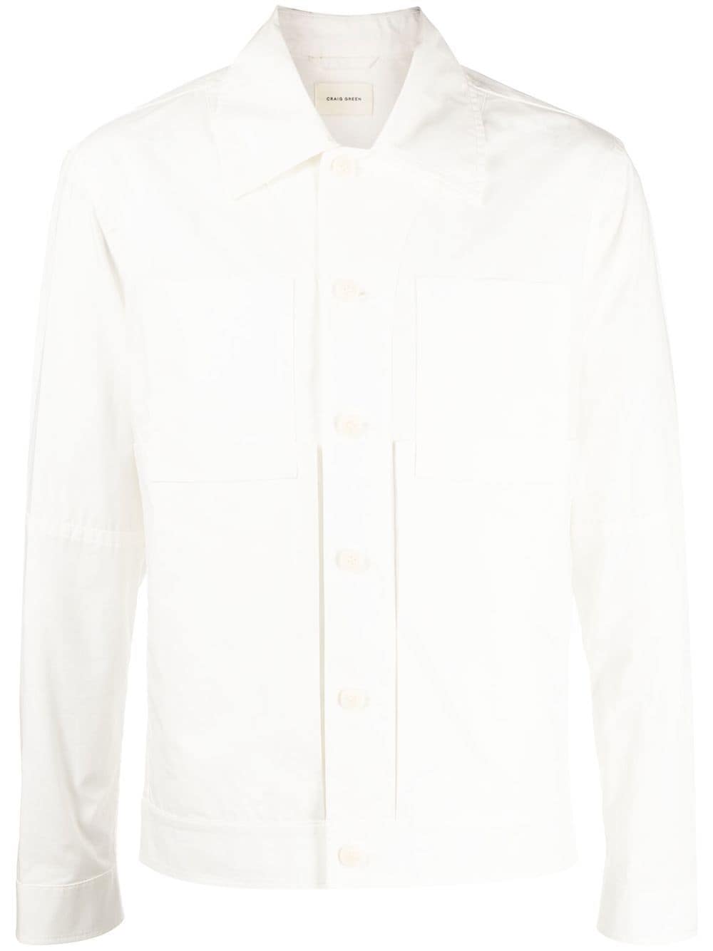 Craig Green long-sleeve button-up shirt jacket - White von Craig Green