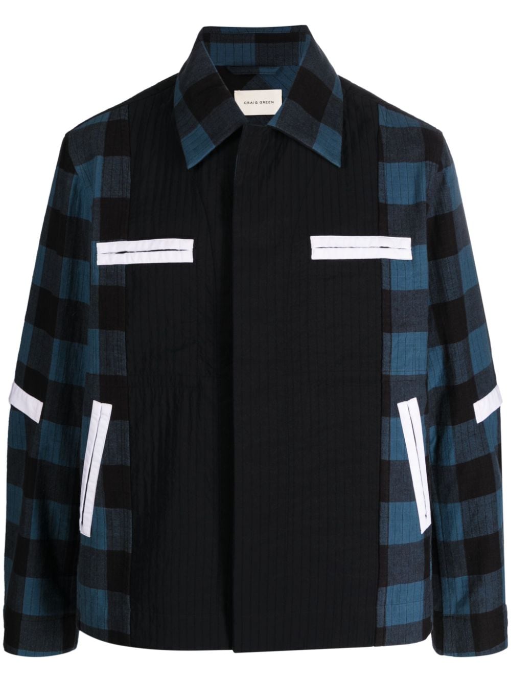 Craig Green plaid-pattern worker jacket - Blue von Craig Green