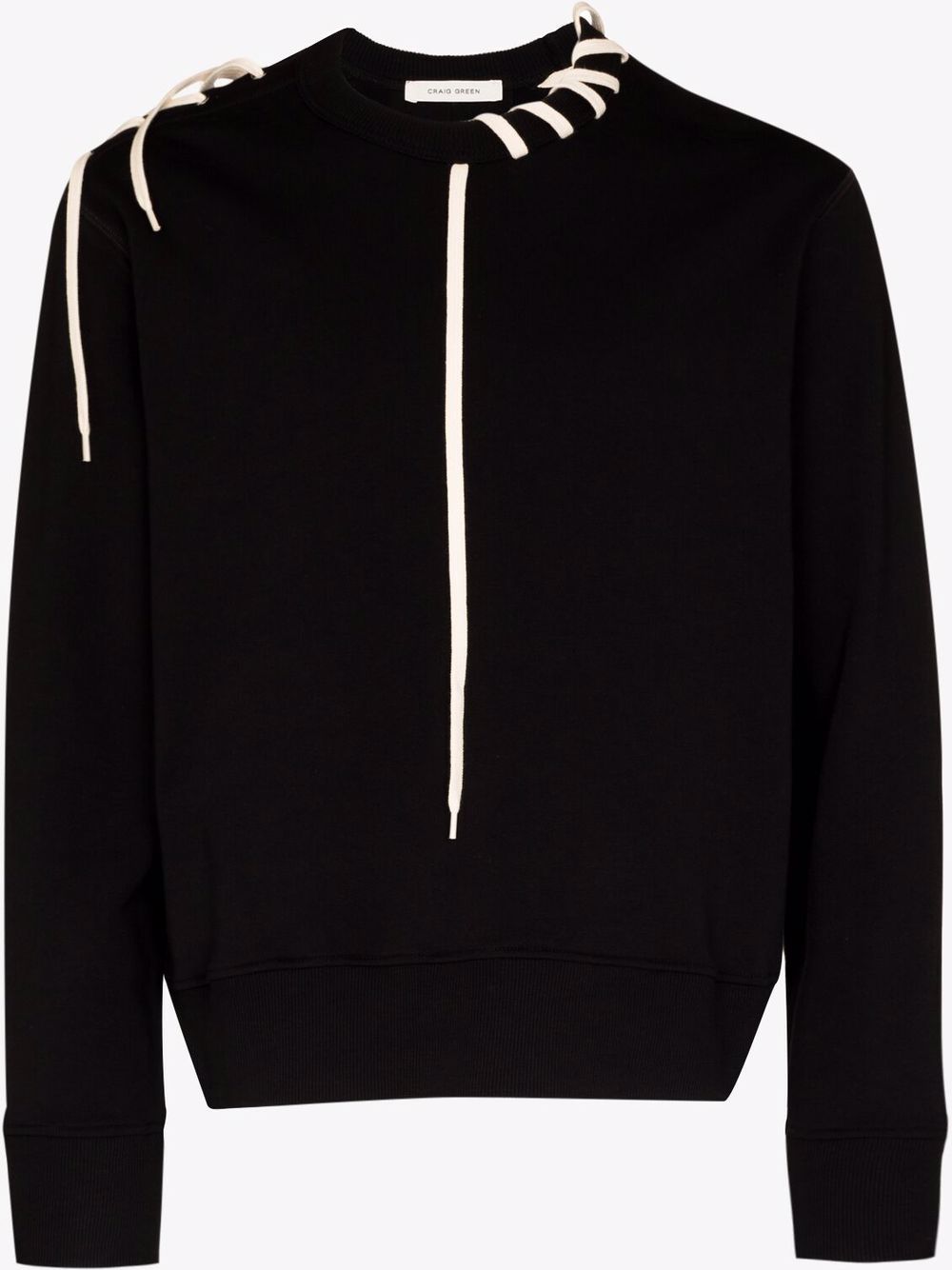 Craig Green shoelace-detail sweatshirt - Black von Craig Green