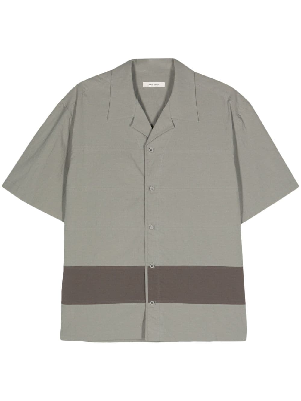Craig Green stripe-detail poplin cotton shirt - Grey von Craig Green