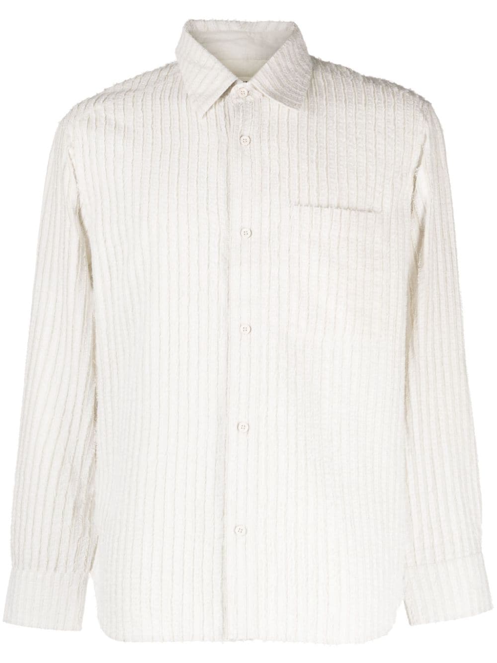 Craig Green stripe-embroidered cotton shirt - White von Craig Green