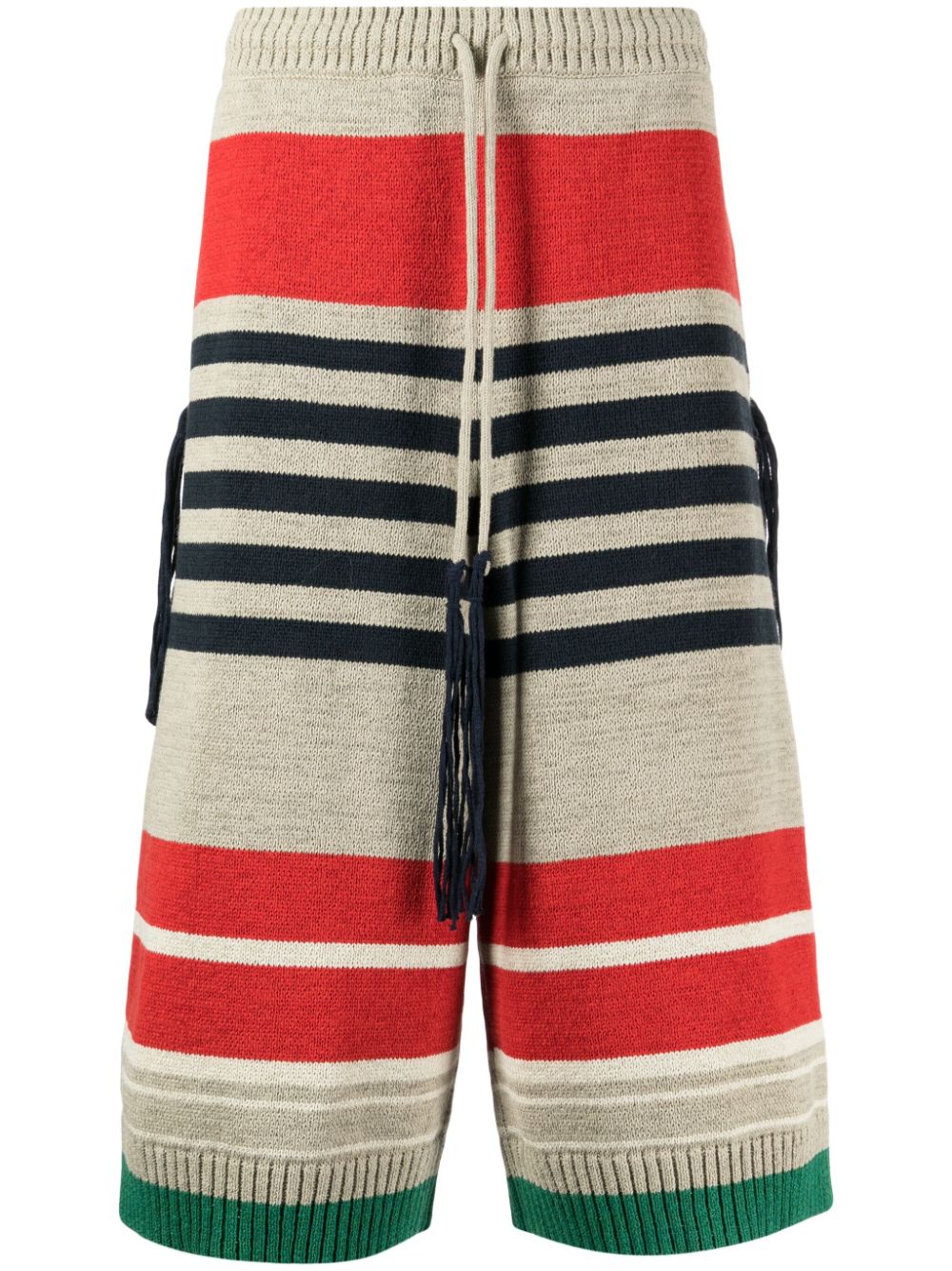 Craig Green striped ribbed-knit shorts - Neutrals von Craig Green
