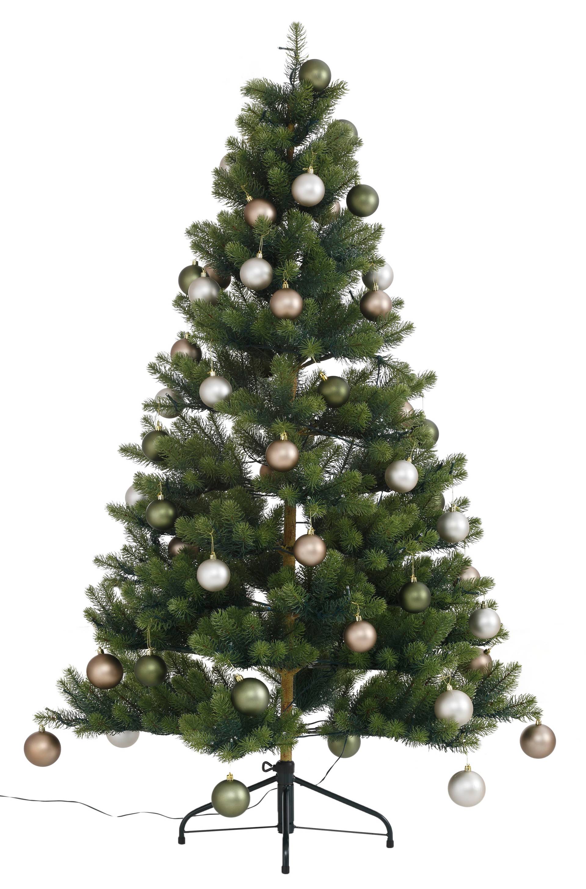 Creativ deco Künstlicher Weihnachtsbaum »Fertig geschmückt«, mit 60 Kugeln und LED Beleuchtung von Creativ deco