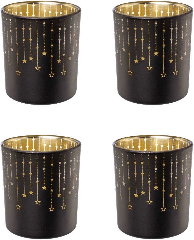 Creativ deco Teelichthalter »Weihnachtsdeko«, (4 St.), mit goldfarbener Innenseite von Creativ deco