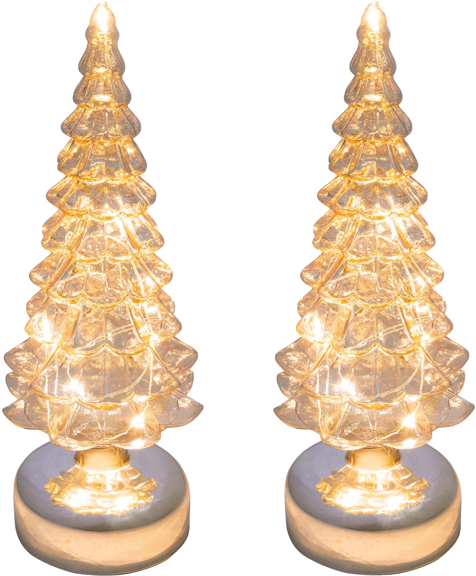 Creativ light LED Baum »Weihnachtsdeko«, 2er Set, Tannenbaum aus Glas von Creativ light