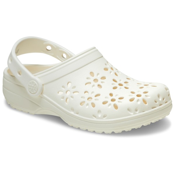Crocs - Classic Floral Cut Out Clog - Sandalen Gr 37/38 beige/weiß von Crocs