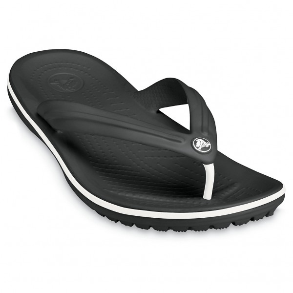 Crocs - Crocband Flip - Sandalen Gr M10 / W12 schwarz/grau von Crocs