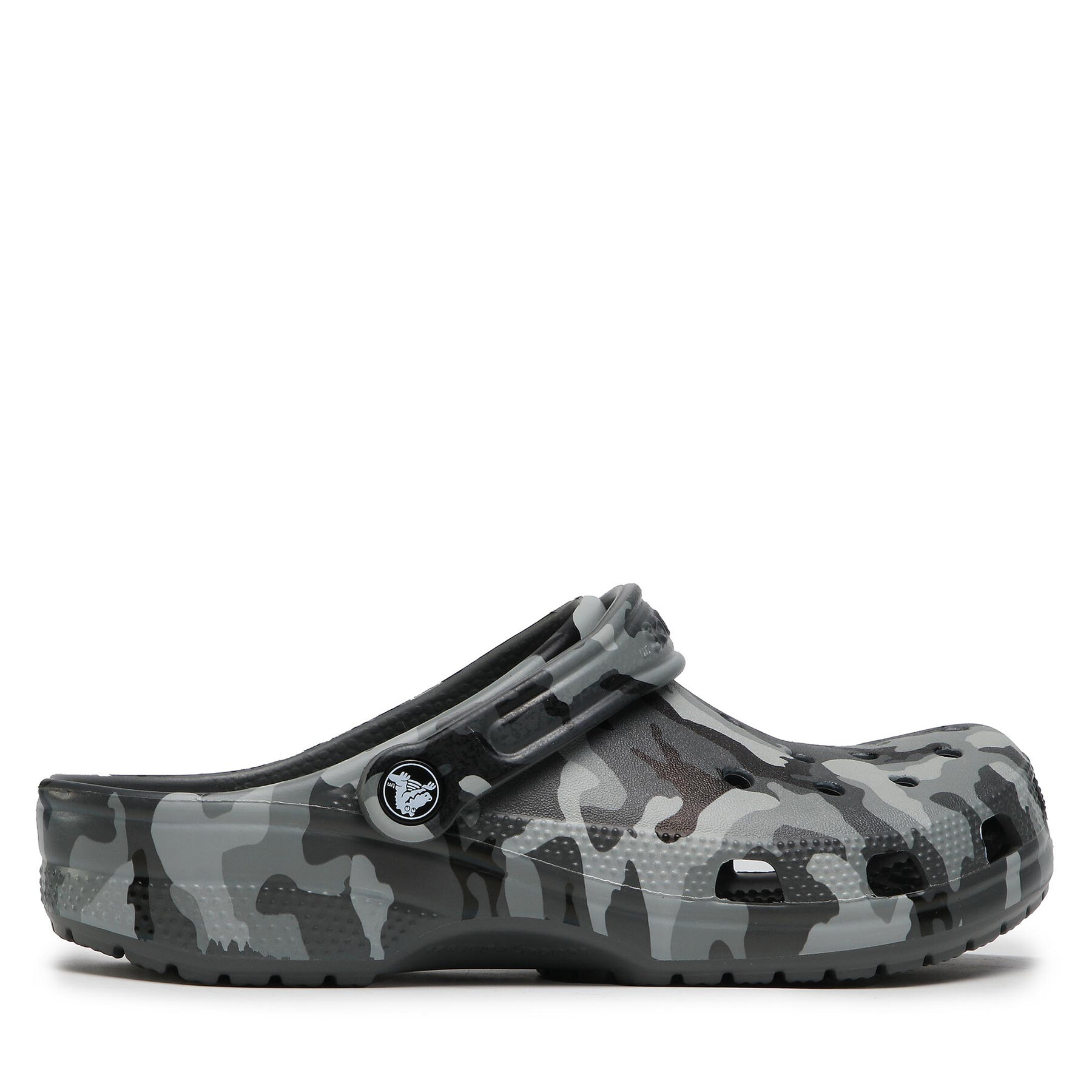 Pantoletten Crocs Classic Printed Camo Clog 206454 Slate Grey/Multi von Crocs