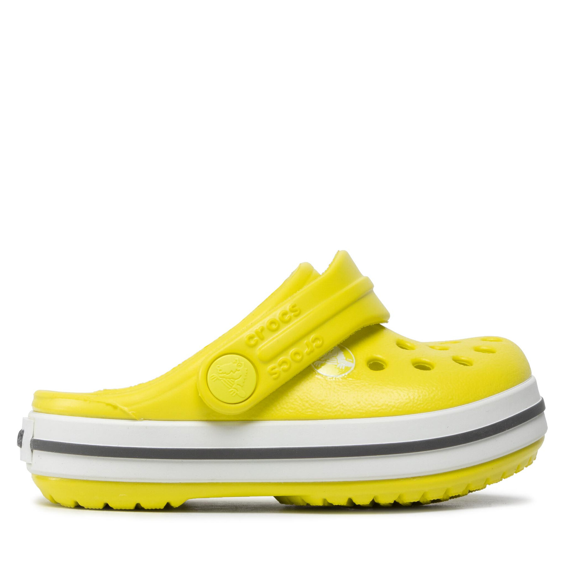 Pantoletten Crocs Crocband Clog T 207005-725 Citrus/Grey von Crocs