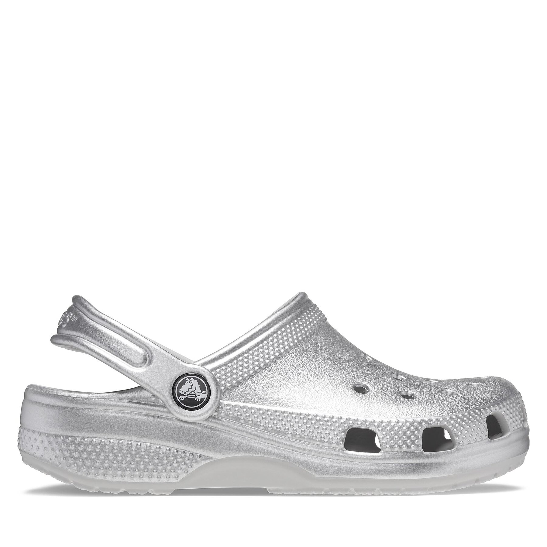 Pantoletten Crocs Crocs Classic Metallic Clog T 209198 Silberfarben Pantoletten Crocs Crocs Classic Metallic Clog T 209198 Silberfarben von Crocs