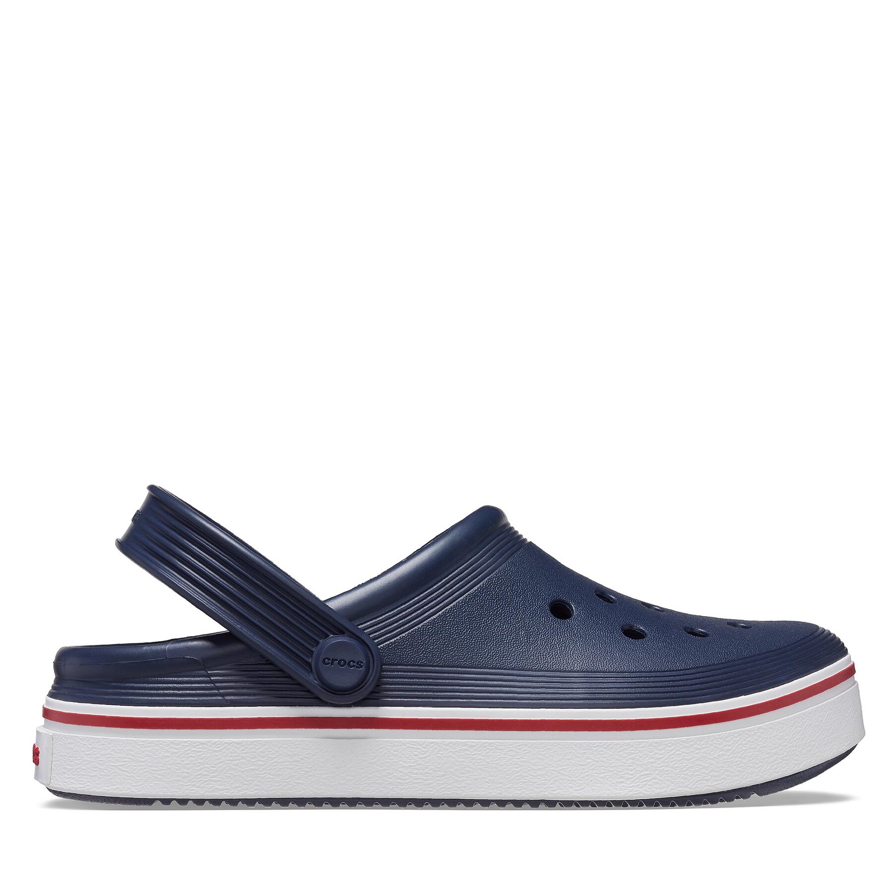 Pantoletten Crocs Crocs Crocband Clean Clog Kids 208477 Navy/Pepper 4CC von Crocs