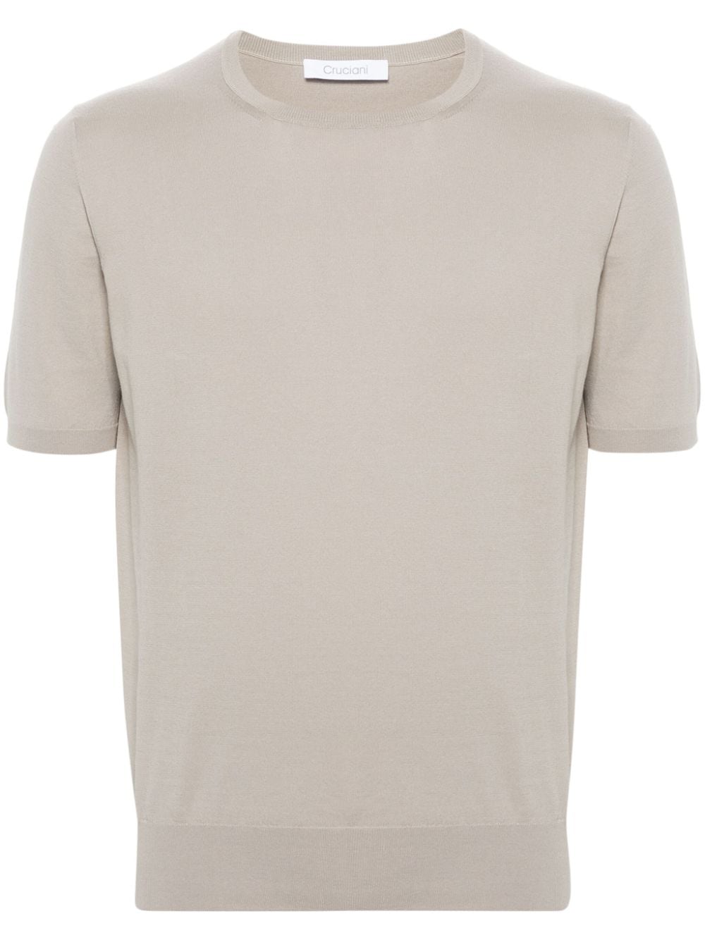 Cruciani fine-knit cotton T-shirt - Neutrals von Cruciani