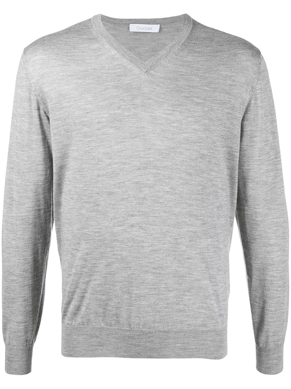 Cruciani long-sleeve V-neck jumper - Grey von Cruciani