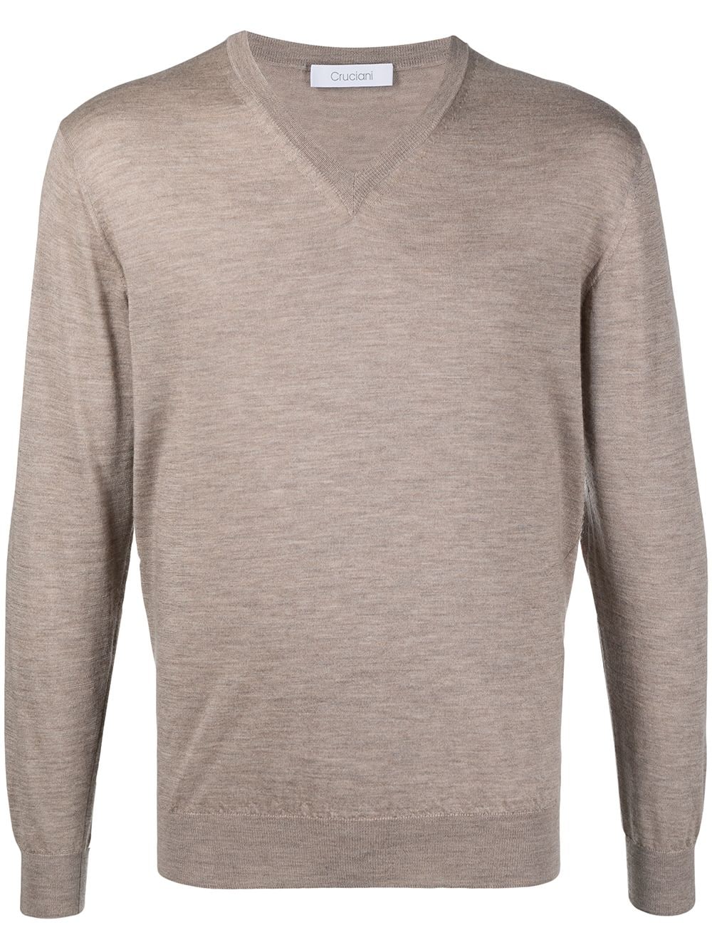 Cruciani long-sleeve V-neck jumper - Neutrals von Cruciani