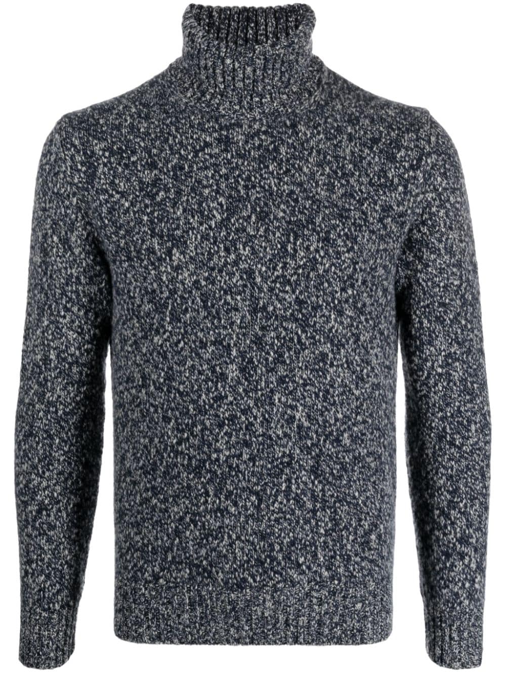 Cruciani roll-neck mélange wool jumper - Blue von Cruciani