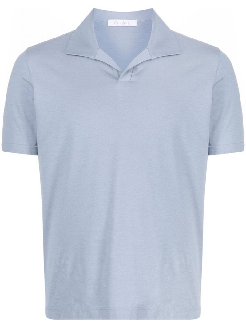 Cruciani spread-collar polo shirt - Blue von Cruciani