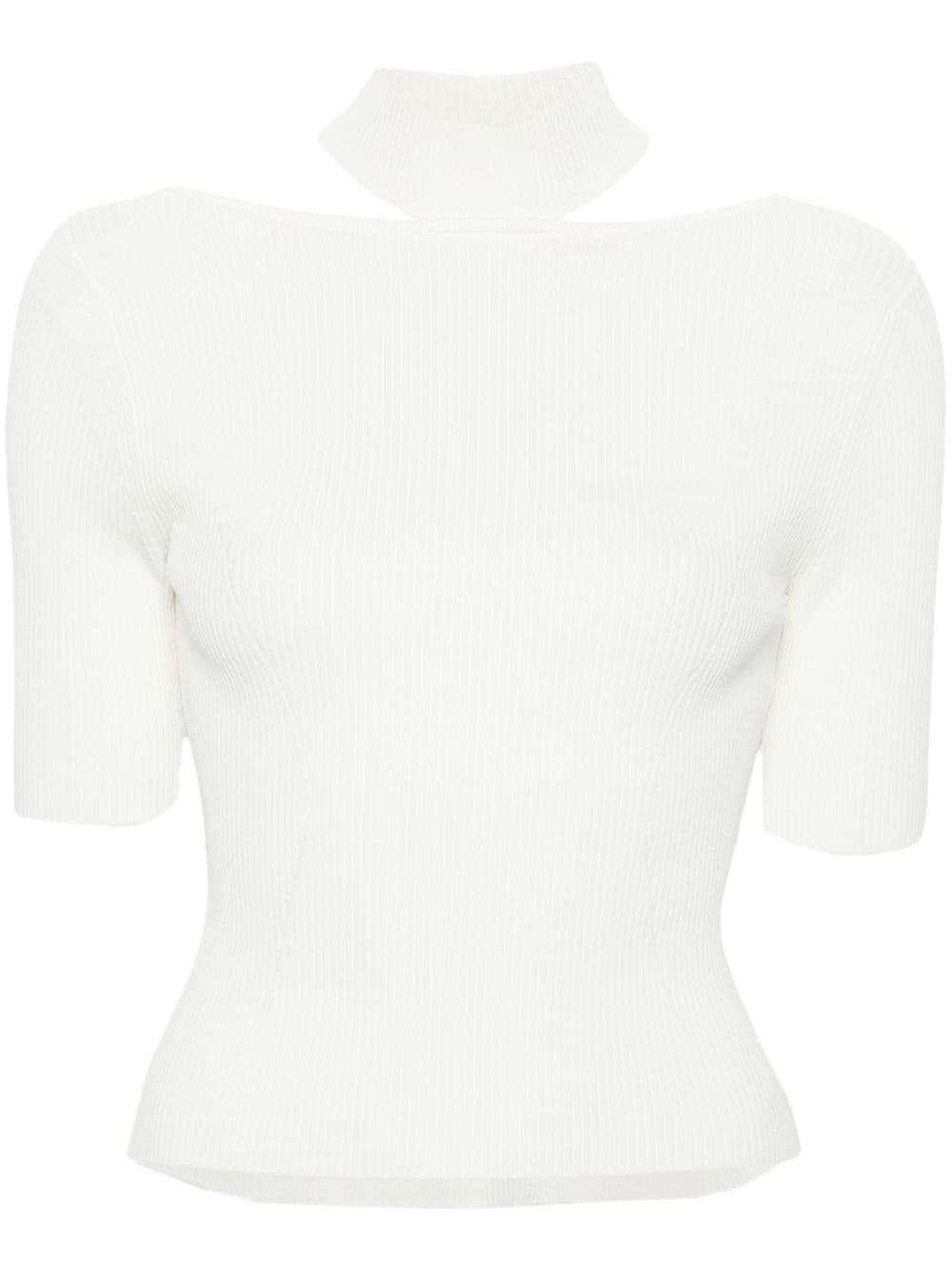 Cult Gaia Brianna ribbed T-shirt - White von Cult Gaia