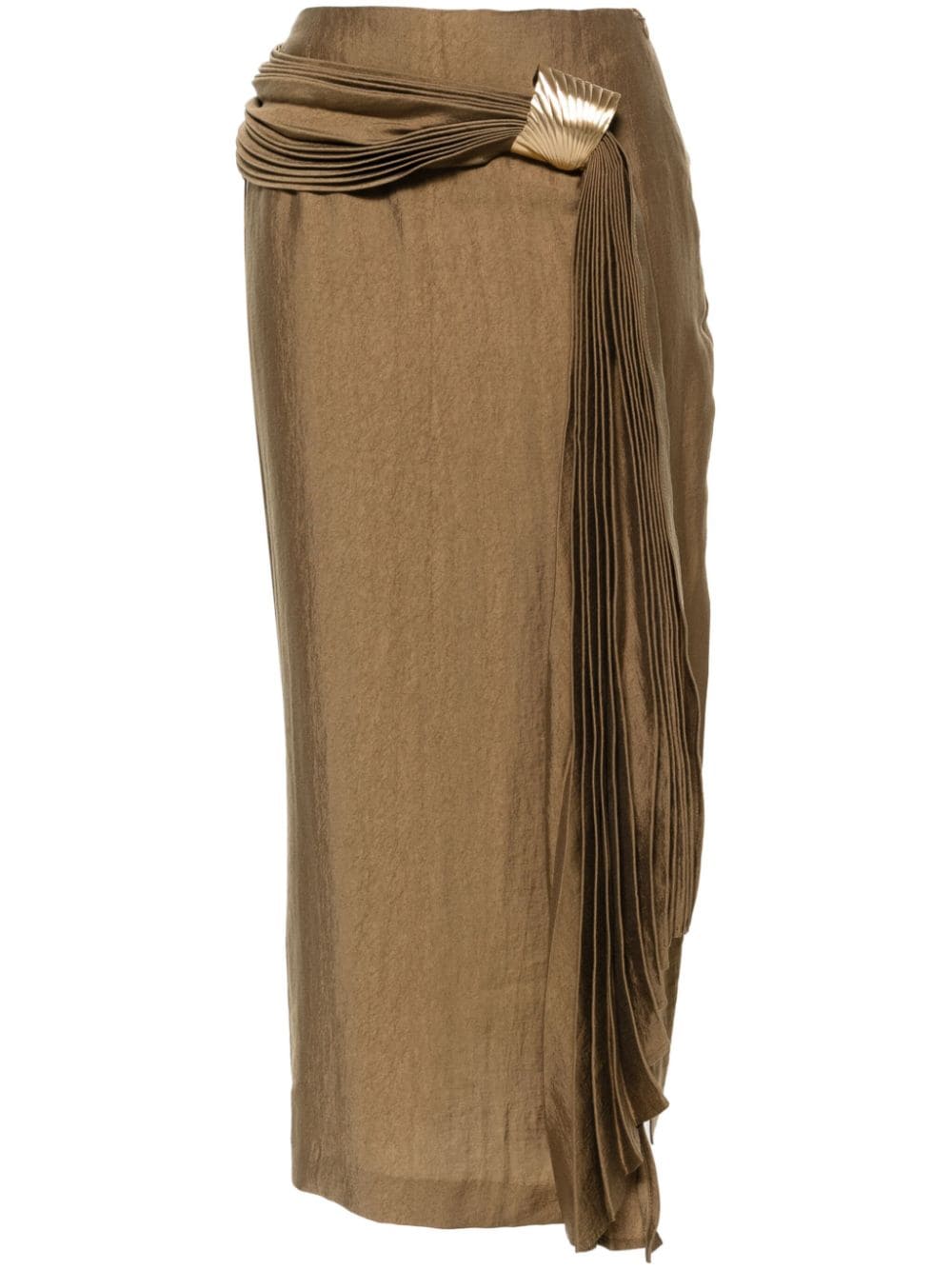 Cult Gaia Caroline draped-detailed skirt - Brown von Cult Gaia