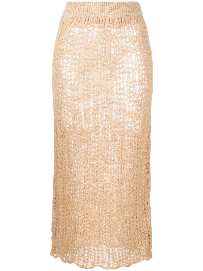 Cult Gaia Dawson crochet-knit midi skirt - Neutrals von Cult Gaia