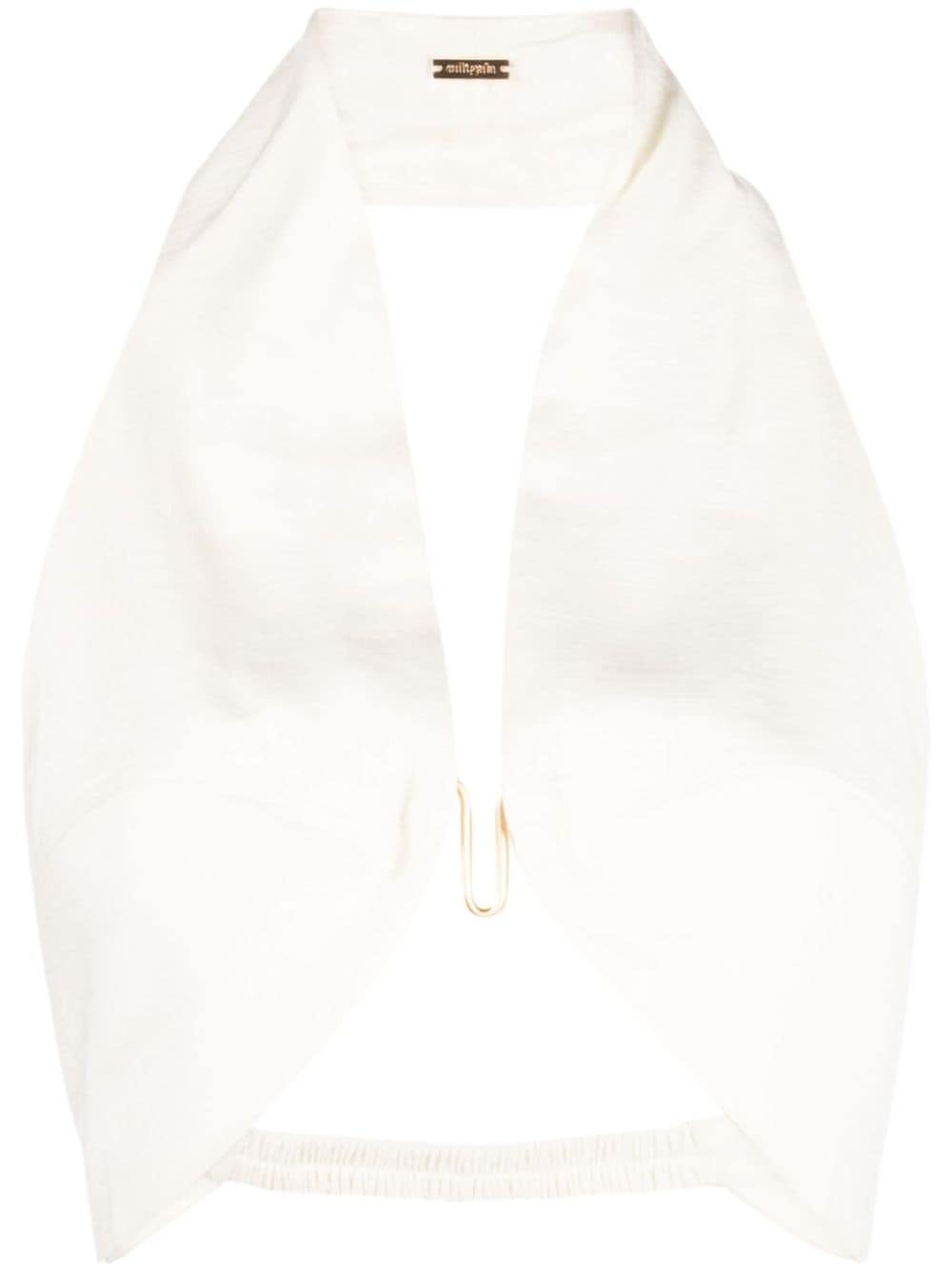 Cult Gaia Diem halterneck crop top - White von Cult Gaia