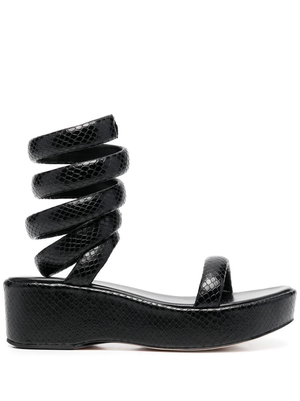 Cult Gaia Gabi spiral strap sandals - Black von Cult Gaia