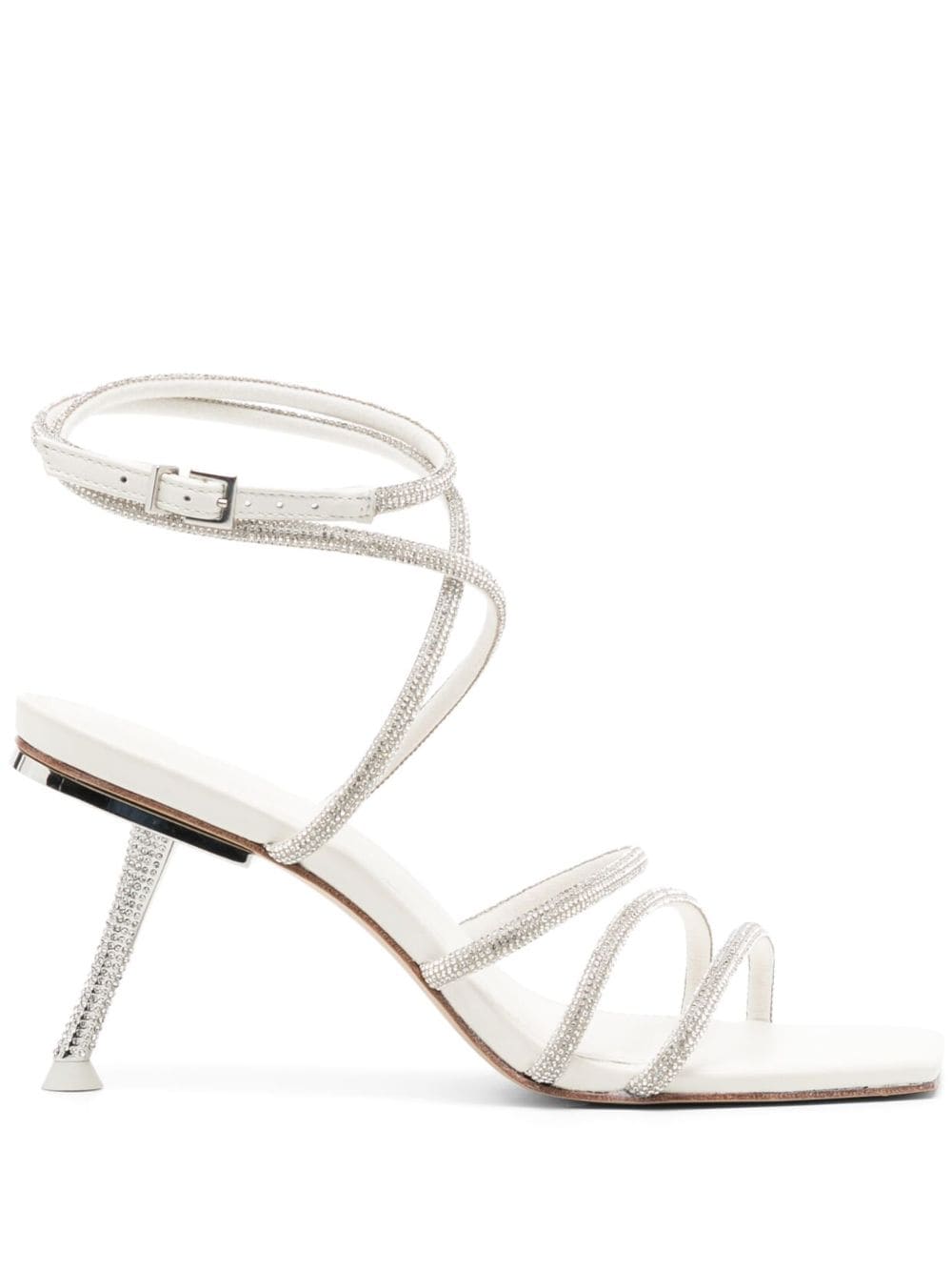 Cult Gaia Isa 70mm leather sandals - Silver von Cult Gaia