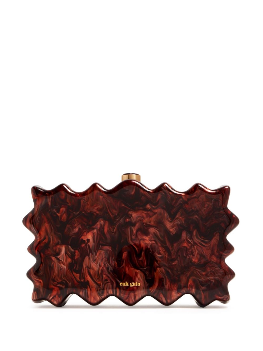 Cult Gaia Paloma marbled clutch bag - Brown von Cult Gaia